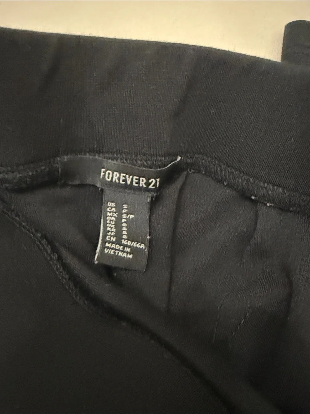 Forever 21 Women's Black Leggings with Side Lace-Up Detail Size XS